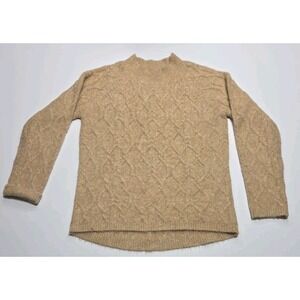 Kut From The Kloth Sweater Small Pullover Cable Knit Synthetic Blend Oatmeal-AC4